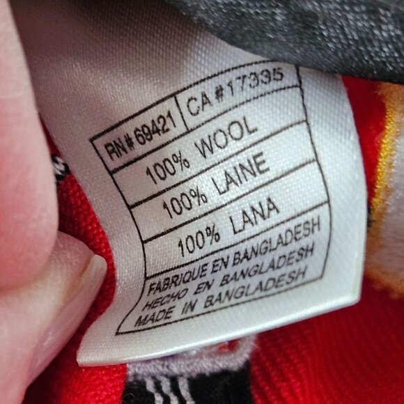 Atlanta Hawks Hat Cap Mens Fitted 7 3/8" Big Embroidered Logo Red Wool Adidas - Picture 11 of 13